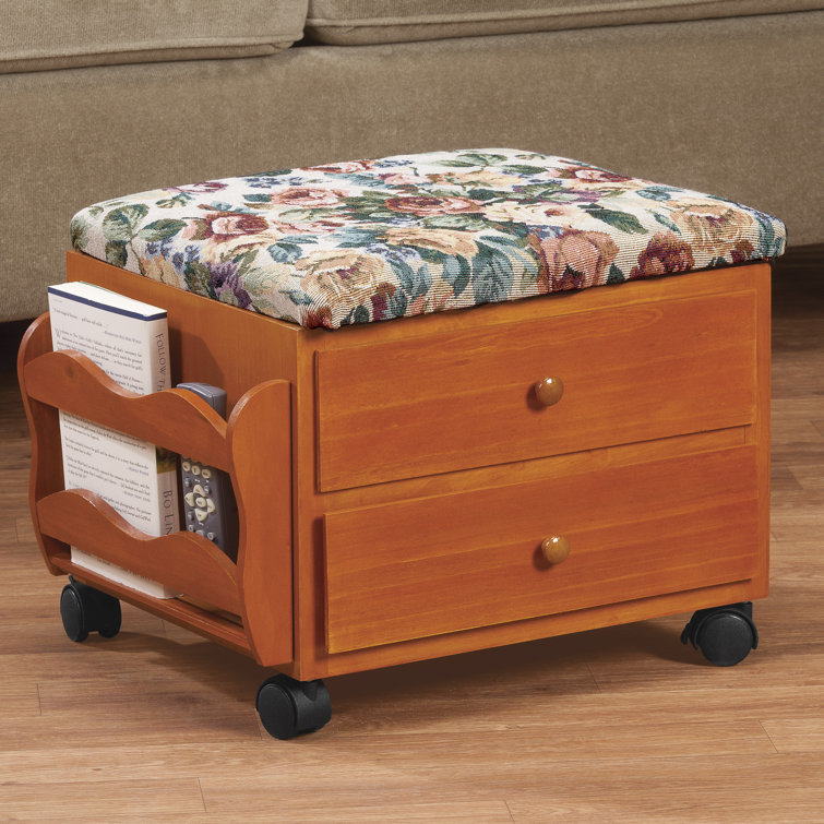 Miles Kimball 18'' Wide Rectangle Floral Storage Ottoman Wayfair